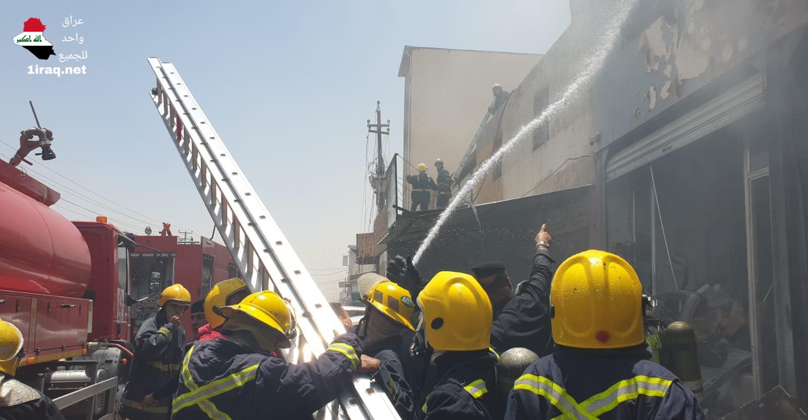 حريق اندلع بالحي الصناعي في النجف الأشرف